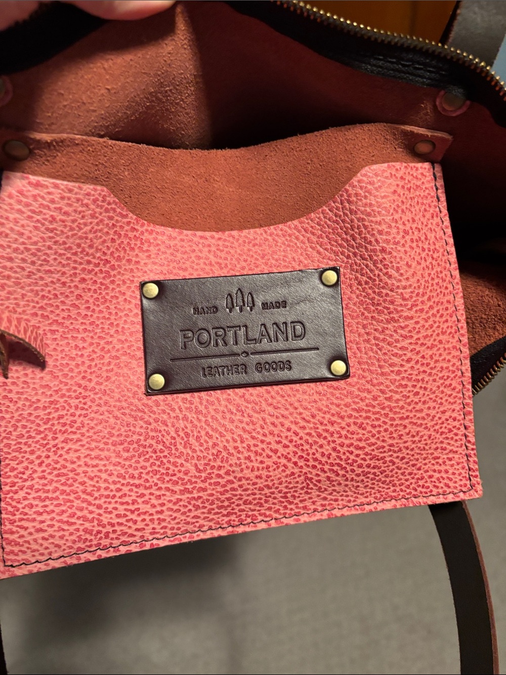 Leather Goods Pink Women’s Leather Bag
